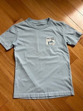 Southern Tide Light Blue Short-Sleeve Tee with Pocket Logo